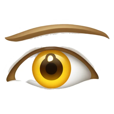 default iOS emoji eye but looking side sticker