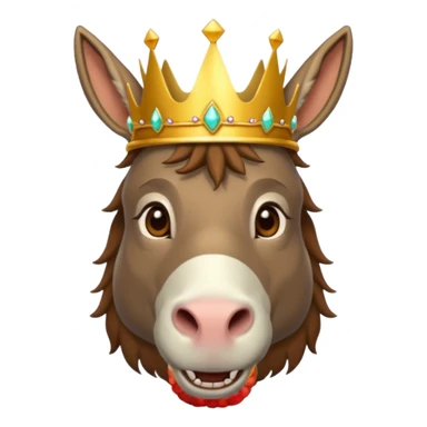 donkey with crown  sticker