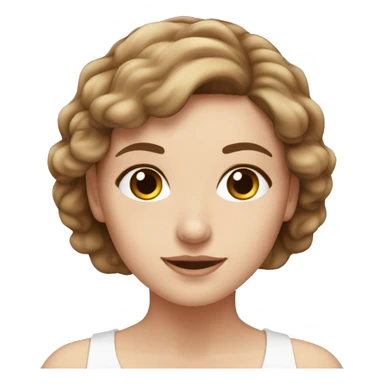 White girl with brown hair at spa sticker