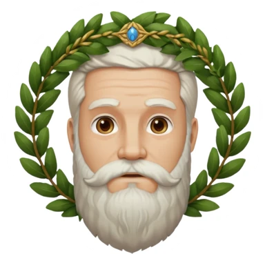 white ancient greek man with beard sticker