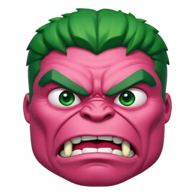 Pink hulk face  sticker