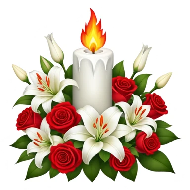 Eternal flame and flowers, symbol of remembrance May 9 sticker