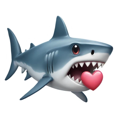 shark with heart eyes sticker