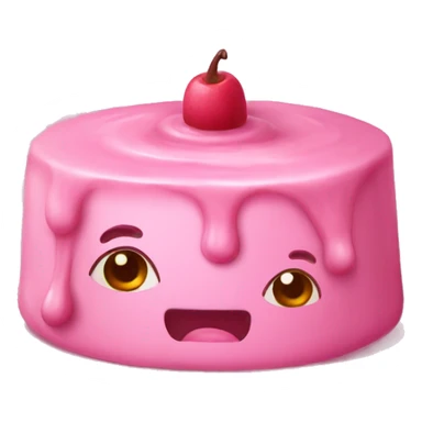 A pink pudding sticker