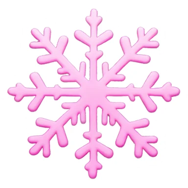 Pink snowflake sticker