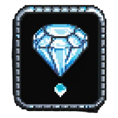 YouTube diamond play button award badge in pixel art style sticker
