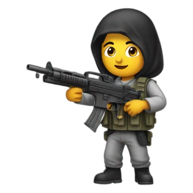 Palestinian with gun sticker