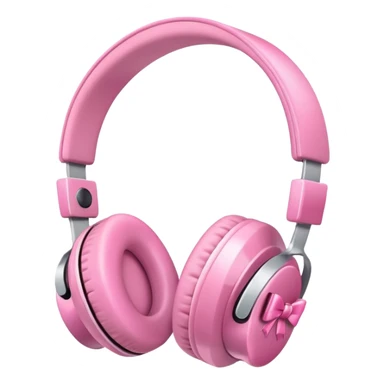 Headphones with cute pink bow  sticker