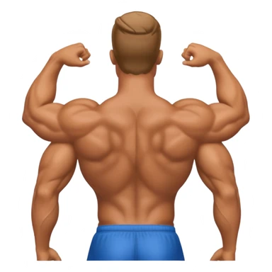 Man with back arched sticker
