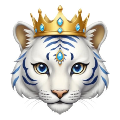 ESO Female white/black tiger khajiit leader of the umbral rose, blue eyes, blue 'third eye' gem, something symbolizing leadership ruling  sticker