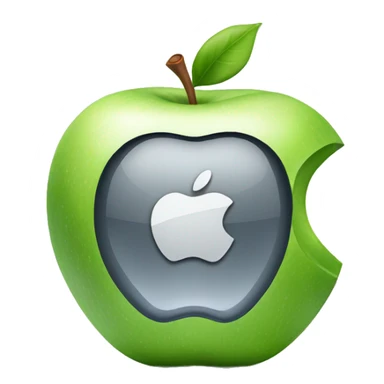 Apple with iphone logo  sticker
