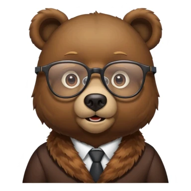 Osito con gafas  sticker