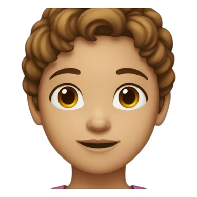 Brown-haired girl with dimples sticker