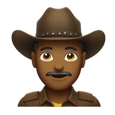 salute emoji with a cowboy hat sticker