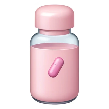 Pale pink pill bottle sticker