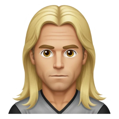 Shawn Michaels with hazel eyes, long blonde hair sticker