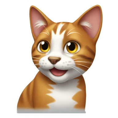 Goofy cat sticker