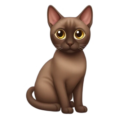 chocolate tonkinese cat sticker