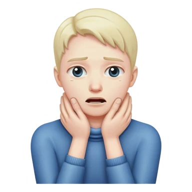 Chocking self with hands around neck sticker