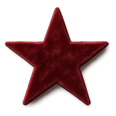 star with a velvet texture sticker