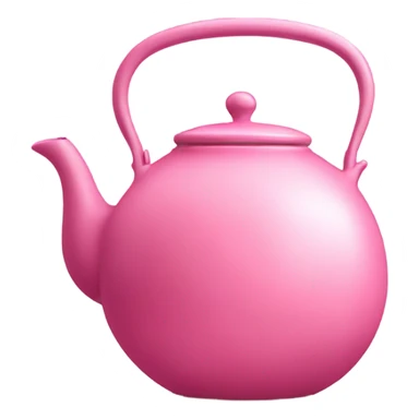 Pink tea pot sticker