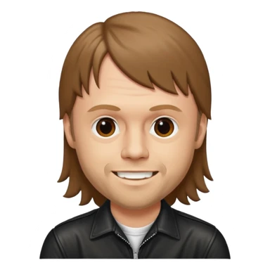 Lars ulrich in the 80s, (brown mullet, young) sticker