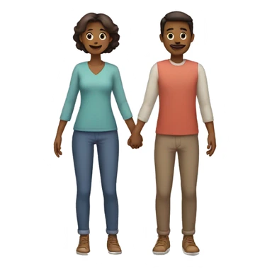 3 people holding hands  sticker