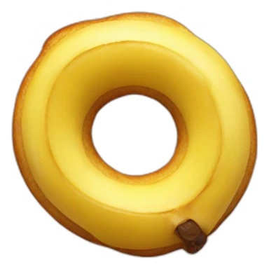 banana in donut sticker
