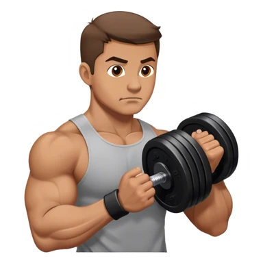 man weighted wrist curl sticker