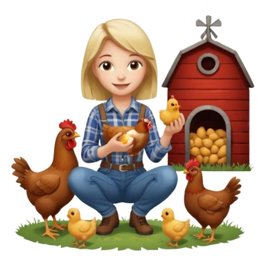 farmer Girl feeding chickens 



 sticker