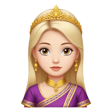 Gorgeous eyes white girl wearing thai traditional dress sticker