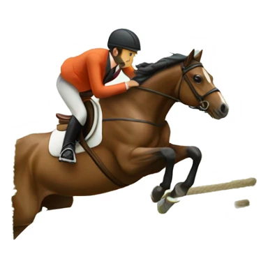 Horse jumping a hedge sticker