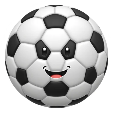 Soccer ball with muscles sticker