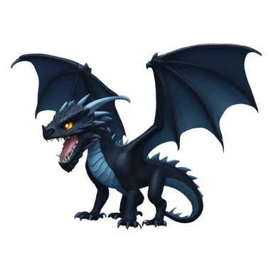 Dragón negro furia nocturna sticker