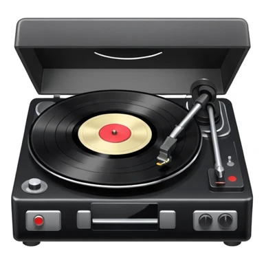 A record player spinning sticker