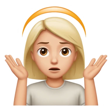 Rolling eyes shrugging  sticker