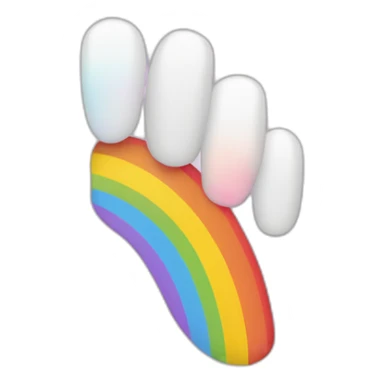 Pied avec des ongle arc-en-ciel sticker
