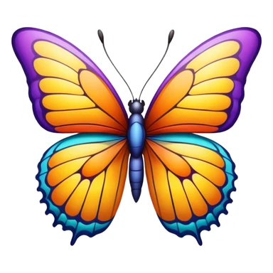 Butterfly transition sticker