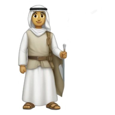 Arab holding Palestine flag hd sticker