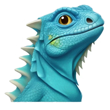blue iguana sticker