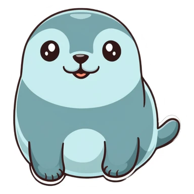 cute cartoon seal sticker