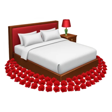mini roses on hotel bed sticker
