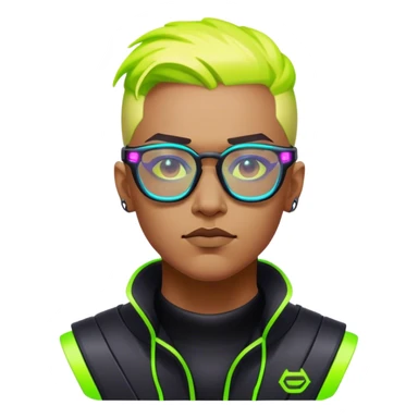 glasses cyberpunk neon sticker