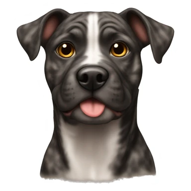 brindle pit pull sticker