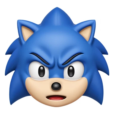 Sonic the hedgehog emoji that looks ugly and crying  sticker