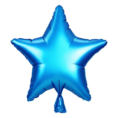 Blue foil star balloon sticker