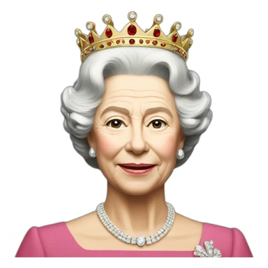 Elizabeth ii crown sticker