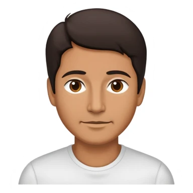 52, tan skin, black and brown hair, short, no facial hair  sticker