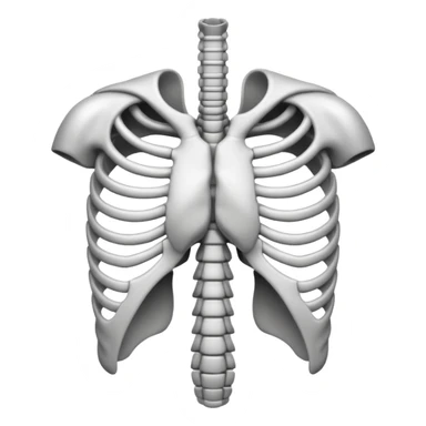 blue back round white ribs sticker