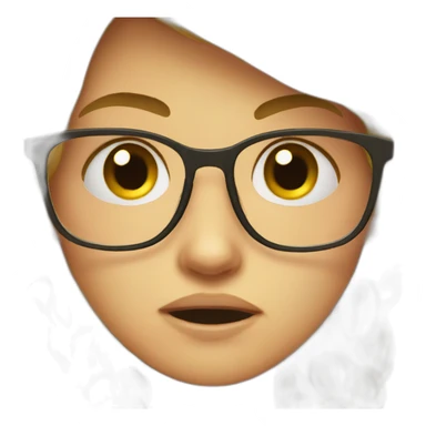 gerl angry with glasses sticker